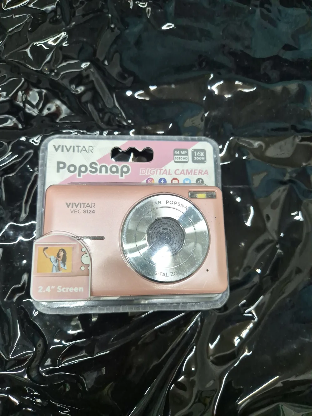 Vivitar PopSnap Pink Compact Digital Camera - VEC S124